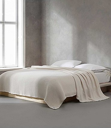 Image of Calvin Klein Honeycomb Textured Cotton Bed Blanket