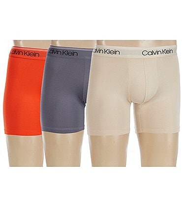 Image of Calvin Klein Micro Stretch Solid Boxer Briefs 3-Pack