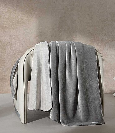 Image of Calvin Klein Modern Lush Reversible Solid Throw Blanket