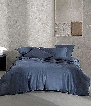 Image of Calvin Klein Organic Earth Collection Solid Cotton Sateen Duvet Cover Mini Set