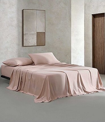 Image of Calvin Klein Organic Earth Solid Cotton Sateen Sheet Set