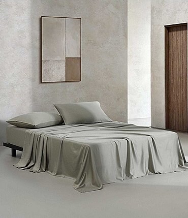 Image of Calvin Klein Organic Earth Solid Cotton Sateen Sheet Set