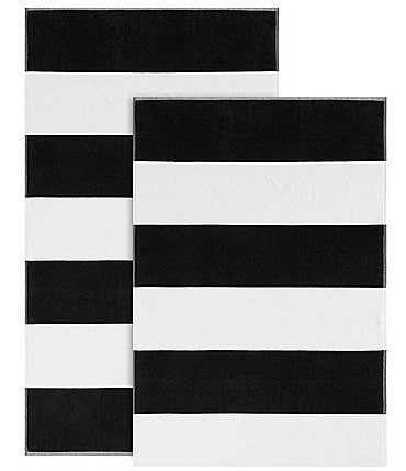 Image of Calvin Klein Outdoor Collection Poolside Striped 2-Piece Beach Towel Set