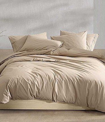 Image of Calvin Klein Solid Washed Percale Comforter Mini Set