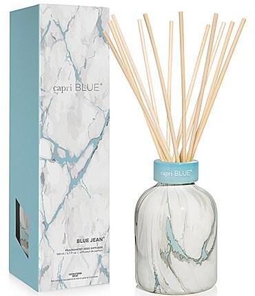 Image of Capri Blue Blue Jean Modern Marble Petite Reed Diffuser, 5.7-oz.