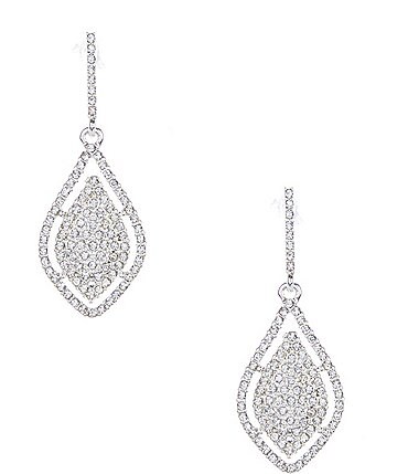 Image of Cezanne Pave Diamond Crystal Drop Earrings