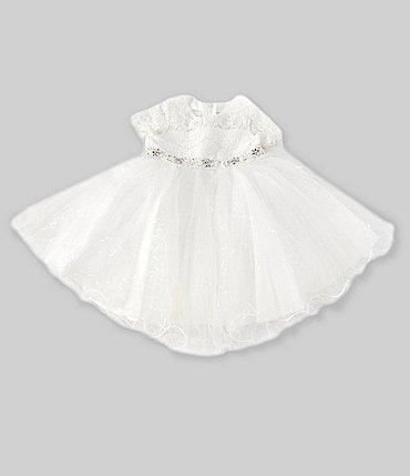 Image of Chantilly Place Baby Girls 12-24 Months Illusion Lace/Mesh Dress