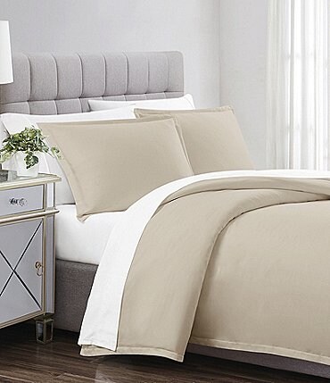 Image of Charisma 310-Thread Count Cotton Classic Solid Duvet Cover Mini Set