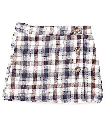 Image of Chelsea & Violet Baby Girls 12-24 Months Plaid Side Button Skirt