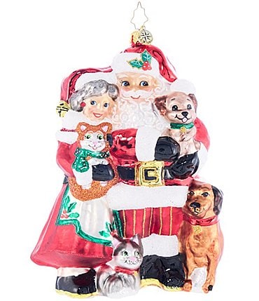 Image of Christopher Radko Holiday Paws with Mr. & Mrs. Claus Ornament