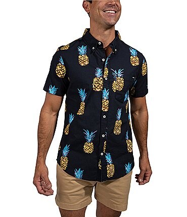 Image of Chubbies Short-Sleeve Fruit-Printed Woven Shirt