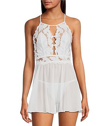 Image of Cinema Etoile Ornate Lace Soft Cup High-Neck Babydoll