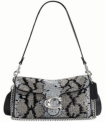 Image of COACH Tabby 26 Beaded Snake Print Shoulder Bag
