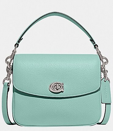 Image of COACH Cassie Pebble Leather Silver Tone Crossbody Bag