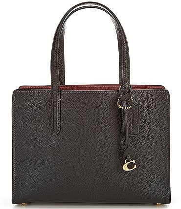 Image of COACH Polished Pebble Leather Carter Carryall 28 Tote Bag