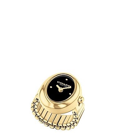 Image of COACH Sammy Quartz Analog Stainless Steel Watch Ring