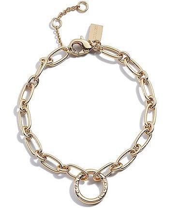 Image of COACH Signature Link Line Bracelet