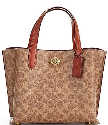 Image of COACH Signature Logo Willow 24 Tote Bag