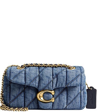 Image of COACH Tabby 20 Quilted Denim Shoulder Bag