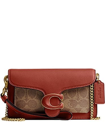 Image of COACH Tabby Wristlet Signature Coated Canvas Convertible Wristlet Crossbody Bag