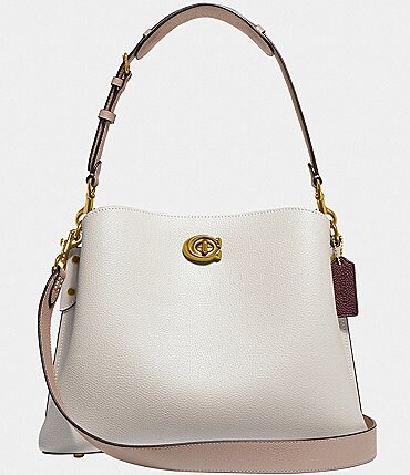 Image of COACH Willow Colorblock Leather Shoulder Bag
