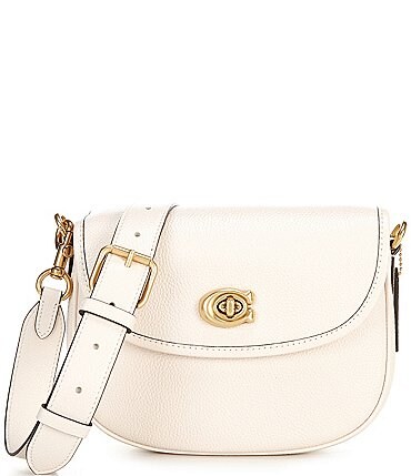 Image of COACH Willow Pebble Leather Saddle Shoulder Bag