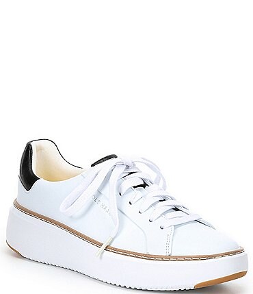 Image of Cole Haan Women's Topspin Lace-Up Leather Sneakers