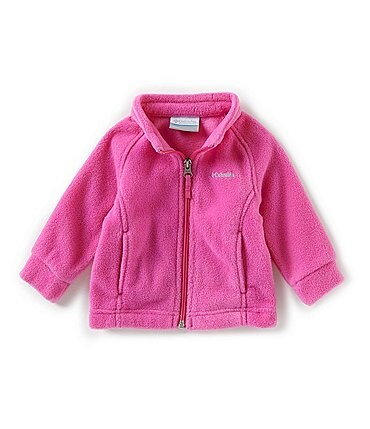 Image of Columbia Baby Girls 3-24 Months Benton Springs Solid Fleece Zip Front Jacket