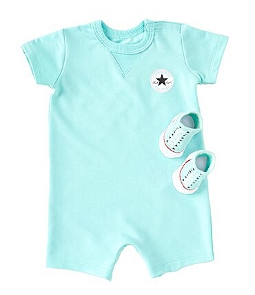 Image of Converse Baby Newborn-9 Months Lil Chuck Short Sleeve Romper & Sock Set