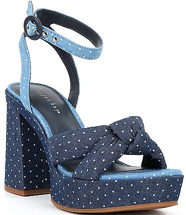 Image of Copper Key Beverly Polka Dot Knotted Platform Sandals