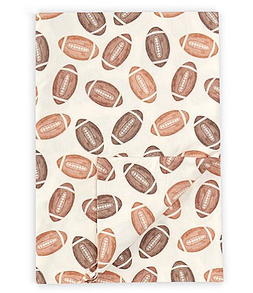 Image of Copper Pearl Baby Boys Blitz Football Print Swaddle Knit Blanket