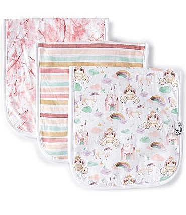 Image of Copper Pearl Baby Girls Enchanted Premium Burp Cloths 3-Pack