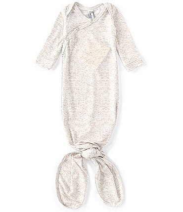 Image of Copper Pearl Baby Newborn-6 Months Long-Sleeve Knotted Gown