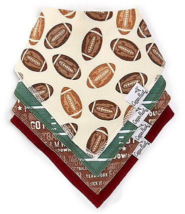 Image of Copper Pearl Blitz Football Print Bandana Bibs 4-Pack