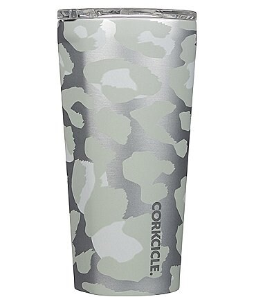 Image of Corkcicle Stainless Steel Triple-Insulated 16-oz Mint Snow Leopard Tumbler