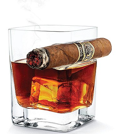 Image of Corkcicle Whiskey Glass with Cigar Holder