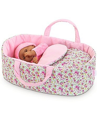 Image of Corolle Dolls Floral Print Carry & Sleeping Bed for 12" Baby Doll