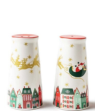 Image of Coton Colors Christmas in the Village Salt and Pepper Shakers