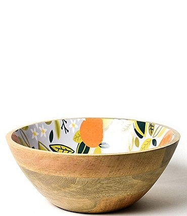 Image of Coton Colors Citrus Wooden 12" Bowl