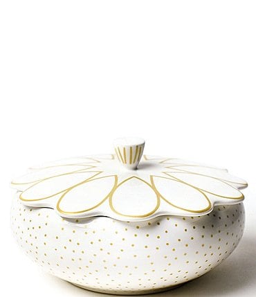 Image of Coton Colors Deco Gold Scalloped Covered Bowl