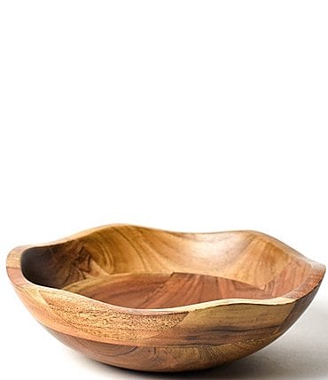 Image of Coton Colors Fundamental Wood 9-inch Ruffle Bowl