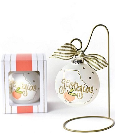 Image of Coton Colors Happy Everything! Georgia Ornament  With Gold Swirl  Stand