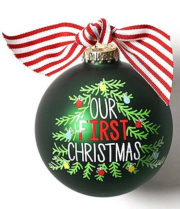 Image of Coton Colors Our First Christmas Tree Glass Ornament