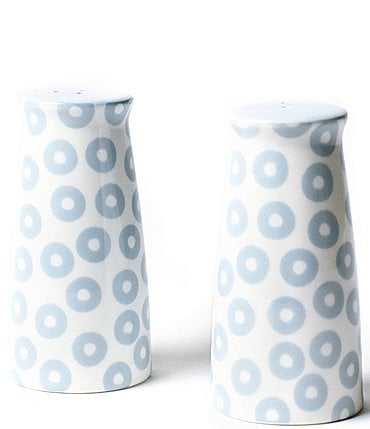 Image of Coton Colors Iris Blue Pip Pedestal Salt and Pepper Shakers