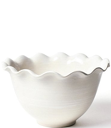 Image of Coton Colors Signature White 9" Ruffle Bowl