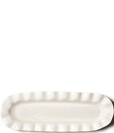 Image of Coton Colors Signature White Ruffle 16" Skinny Tray
