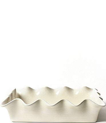 Image of Coton Colors Signature White Ruffle Casserole Dish