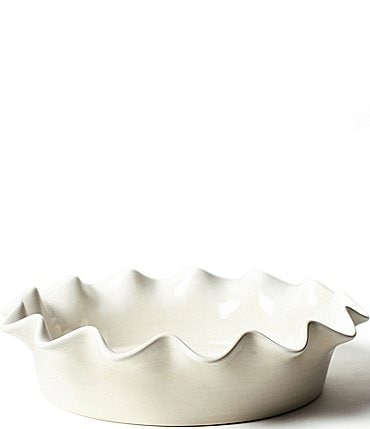 Image of Coton Colors Signature White Ruffle Pie Dish
