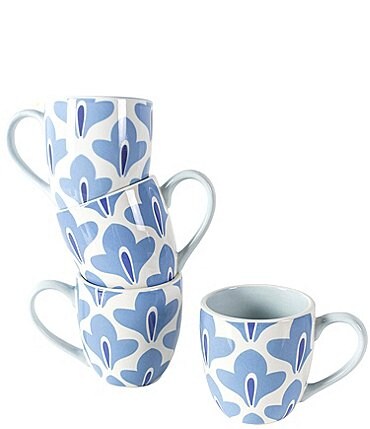 Image of Coton Colors Iris Blue Sprout Mugs, Set of 4