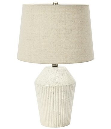 Image of Creative Co Op Embossed Stoneware Desk Lamp